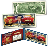 President Donald Trump "Save America" Official Genuine Legal Tender $2 U.S. Bill at PristineAuction.com