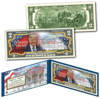 President Donald Trump "45/47" Historic Genuine Legal Tender $2 US Bill at PristineAuction.com