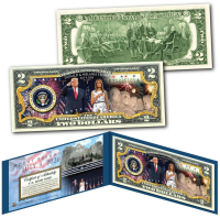 President Donald Trump & Melania Trump July 4th Genuine Legal Tender U.S. $2 Bill at PristineAuction.com