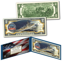Navy "Milestones of the U.S. Armed Forces" 250th Anniversary Genuine U.S. $2 Bill at PristineAuction.com