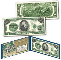 1862 Alexander Hamilton "Civil War Treasury" Two-Dollar Banknote On Modern $2 Bill at PristineAuction.com
