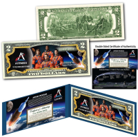 NASA "Artemis II: NASA Space Moon Program" Genuine Legal Tender U.S. $2 Bill at PristineAuction.com