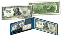 1899 Design "Native American Indian Chief" on Genuine Legal Tender Modern $2 Bill at PristineAuction.com