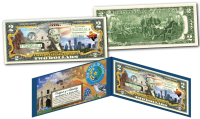 "Honoring America's 50 States: Texas" Genuine Legal Tender US $2 Bill at PristineAuction.com