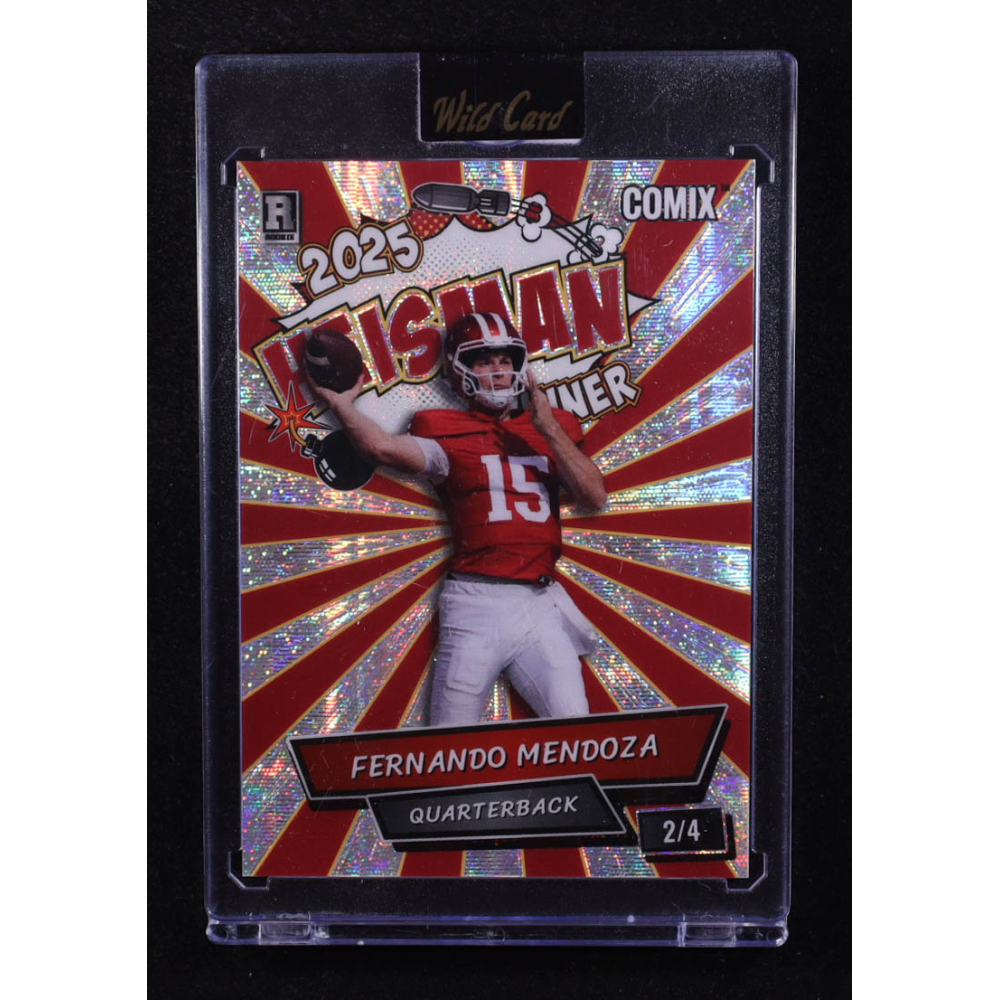 Fernando Mendoza 2025 Wild Card Comix Heisman Disco Ball #FM07 #2/4 RC at PristineAuction.com
