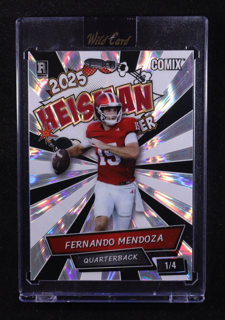 Fernando Mendoza 2025 Wild Card Comix Heisman Lava #FM09 #1/4 RC at PristineAuction.com Fernando Mendoza 2025 Wild Card Comix Heisman Lava #FM09 #1/4 RC at PristineAuction.com
