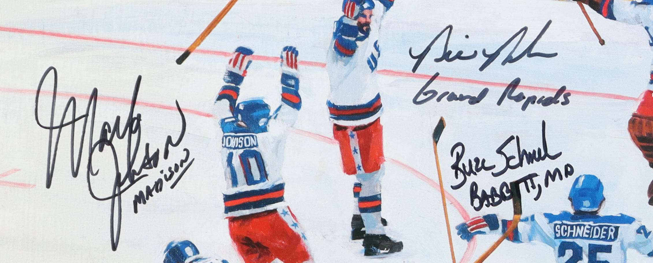 Herb Brooks, Mike Eruzione, Jim Craig | 1980 Team USA LE "Miracle on Ice" Custom Framed Lithograph Team-Signed & Inscribed by (20) (Beckett) at PristineAuction.com Herb Brooks, Mike Eruzione, Jim Craig | 1980 Team USA LE "Miracle on Ice" Custom Framed Lithograph Team-Signed & Inscribed by (20) (Beckett) at PristineAuction.com