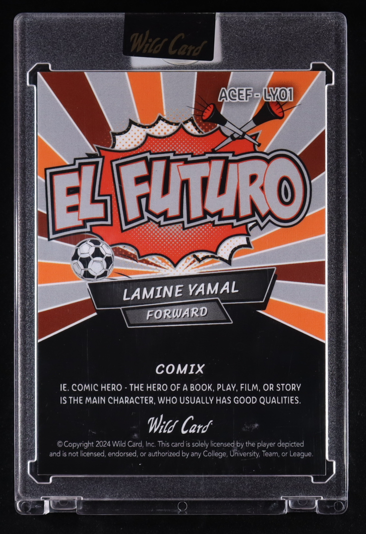 Lamine Yamal 2024 Wild Card Comix Platinum El Futuro Sparkle #ACEF-LY01 RC #1/1 at PristineAuction.com Lamine Yamal 2024 Wild Card Comix Platinum El Futuro Sparkle #ACEF-LY01 RC #1/1 at PristineAuction.com