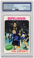 Phil Esposito Signed 1975 Topps #200 (PSA) at PristineAuction.com