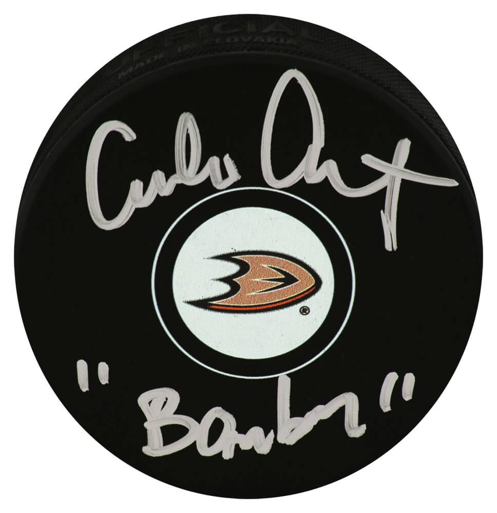 Emilio Estevez Signed Mighty Ducks Logo Hockey Puck Inscribed "Bombay" (Schwartz) at PristineAuction.com Emilio Estevez Signed Mighty Ducks Logo Hockey Puck Inscribed "Bombay" (Schwartz) at PristineAuction.com