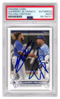 Vladimir Guerrero Jr. & Wander Franco Signed 2022 Topps Slugger Reunion #329 (PSA) at PristineAuction.com