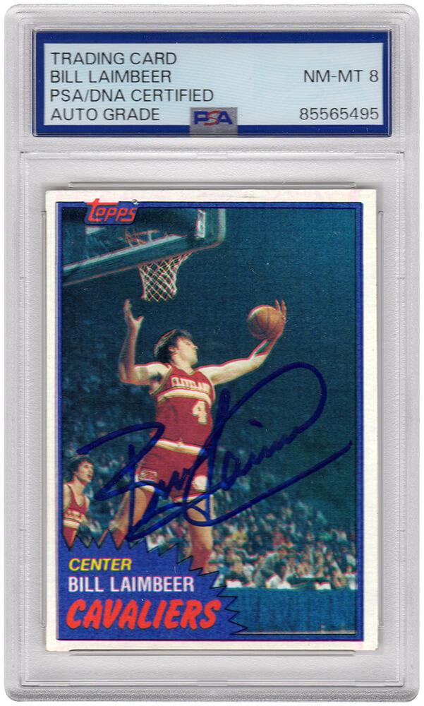 Bill Laimbeer Signed 1981 Topps #74W (PSA | Auto 8) at PristineAuction.com Bill Laimbeer Signed 1981 Topps #74W (PSA | Auto 8) at PristineAuction.com