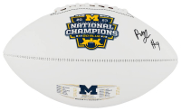 Rod Moore Signed Michigan Wolverines 2023 National Champions Logo Football (Schwartz) at PristineAuction.com