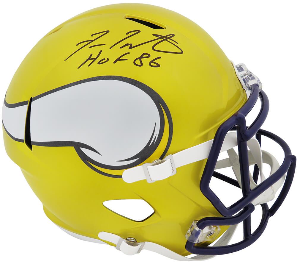 Fran Tarkenton Signed Vikings Full-Size Flash Alternate Speed Helmet Inscribed "HOF '86" (Schwartz) at PristineAuction.com Fran Tarkenton Signed Vikings Full-Size Flash Alternate Speed Helmet Inscribed "HOF '86" (Schwartz) at PristineAuction.com