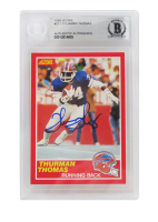 Thurman Thomas Signed 1989 Score #211 (BGS) at PristineAuction.com