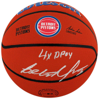 Ben Wallace Signed Pistons Logo Basketball Inscribed "4x DPOY" (Schwartz) at PristineAuction.com