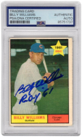 Billy Williams Signed 1961 Topps #141 RC Inscribed "ROY 61" (PSA) at PristineAuction.com