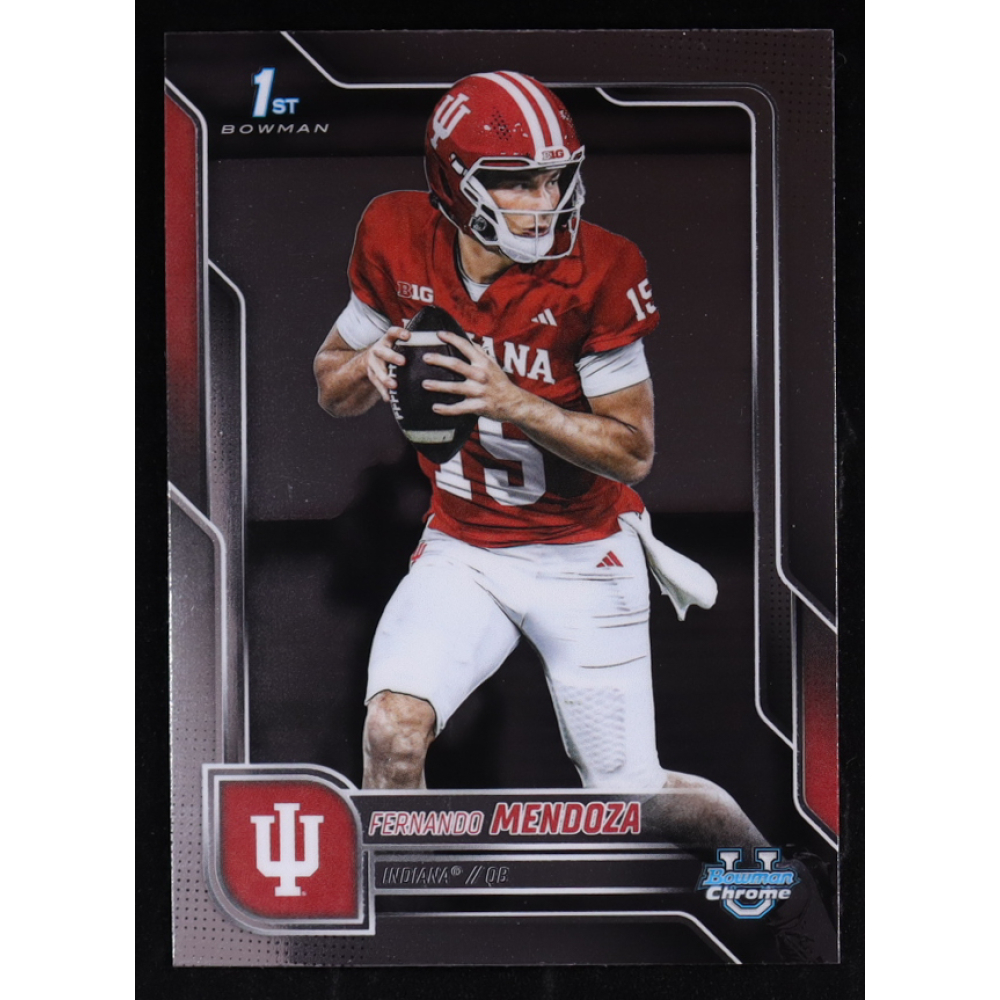 Fernando Mendoza 2025 Bowman 1st U Chrome #109 RC at PristineAuction.com