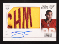Jordan Reed 2013 Panini National Treasures Rookie Hats Off Signatures Team Name Player-Worn #14 #2/4 RC at PristineAuction.com