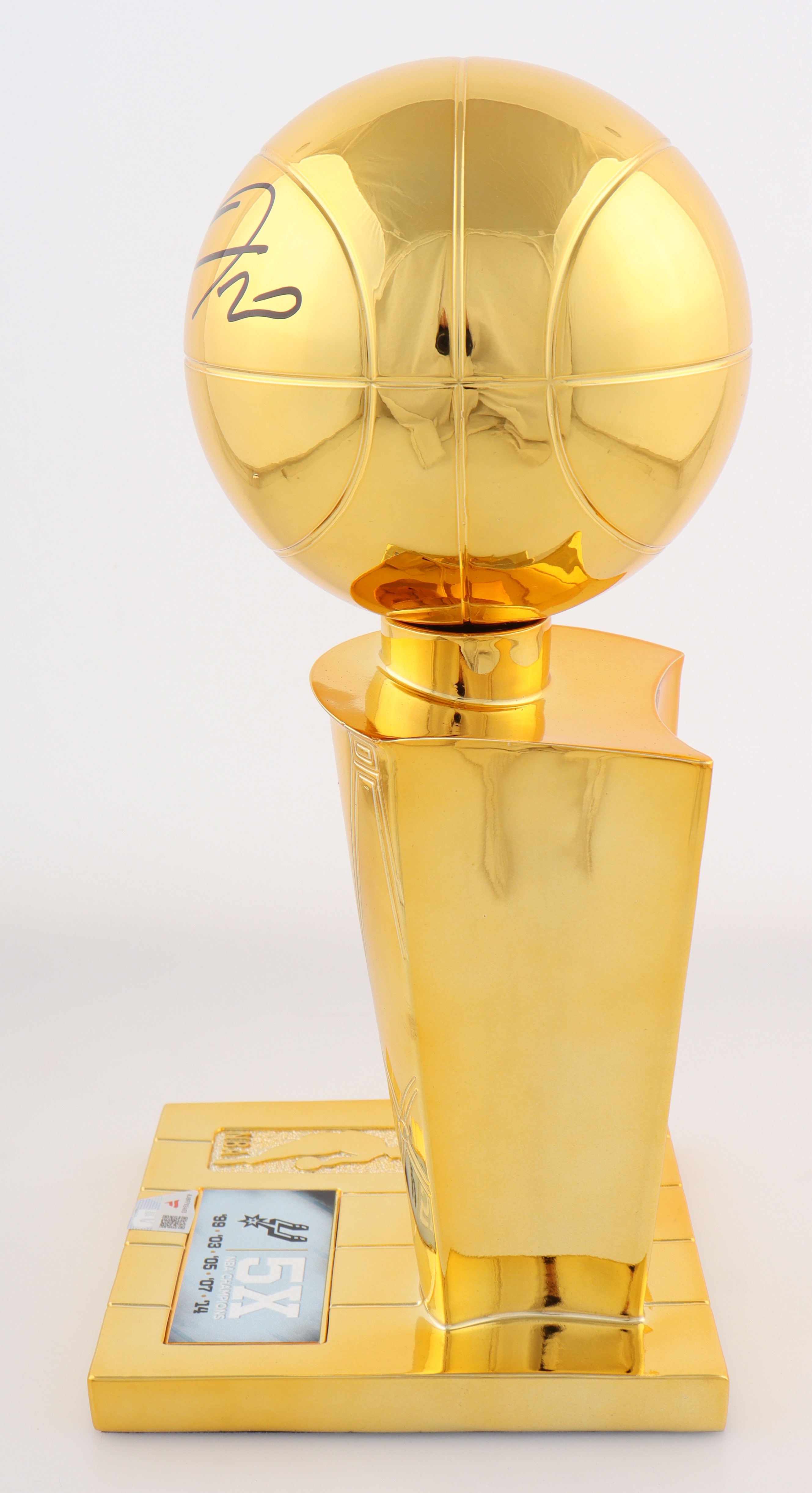 Manu Ginobili Signed Spurs Replica Championship Trophy (Fanatics) at PristineAuction.com Manu Ginobili Signed Spurs Replica Championship Trophy (Fanatics) at PristineAuction.com
