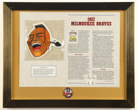1957 Milwaukee Braves Custom Framed Commemorative Patch Display with Braves Logo Pin at PristineAuction.com