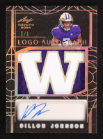 Dillon Johnson 2024 Leaf Trinity Logo Autographs Black Gold #LADJ1 #1/1 RC at PristineAuction.com