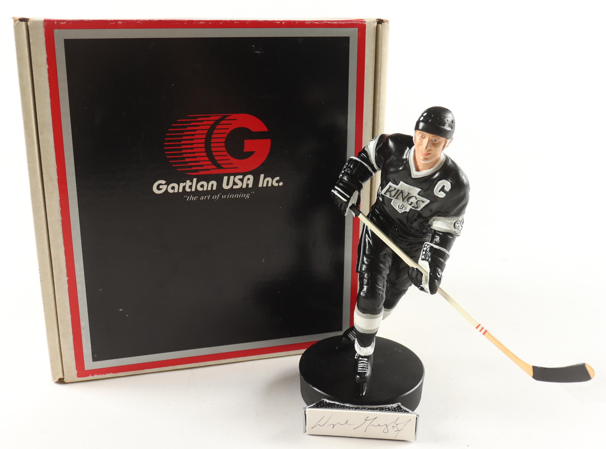 Wayne Gretzky Signed Kings Cut Display with "The Great One" Official Statue #1819 (Gartlan) at PristineAuction.com Wayne Gretzky Signed Kings Cut Display with "The Great One" Official Statue #1819 (Gartlan) at PristineAuction.com