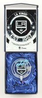 Anze Kopitar Signed Crystal Hockey Puck Filled with Game-Used Kings 2023-24 Ice (Fanatics) at PristineAuction.com