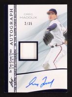 Greg Maddux 2025 Leaf In The Game Used Autograph Memorabilia Holo Blue Game-Used #IGA-GM1 #2/35 at PristineAuction.com