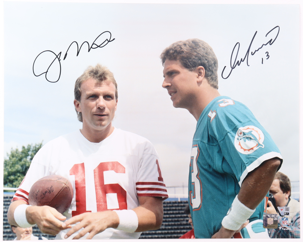 Joe Montana & Dan Marino Signed 16x20 Photo (Fanatics) at PristineAuction.com Joe Montana & Dan Marino Signed 16x20 Photo (Fanatics) at PristineAuction.com