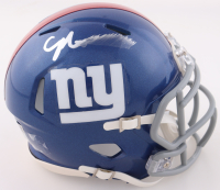 Malik Nabers Signed Giants Speed Mini Helmet (Fanatics) at PristineAuction.com