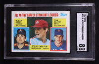 Nolan Ryan / Steve Carlton / Tom Seaver 1984 Topps NL Active Strikeout Leaders #707 (SGC 8) at PristineAuction.com