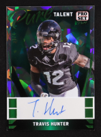 Travis Hunter 2023 Leaf Pro Set Pure Talent Autograph Clear Green Cracked Ice #PT-TH1 #1/4 at PristineAuction.com