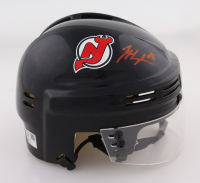Jack Hughes Signed Devils Mini Helmet (Fanatics) at PristineAuction.com