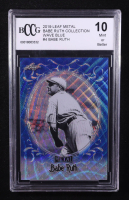 Babe Ruth 2019 Leaf Metal Babe Ruth Collection Wave Blue #4 #15/25 (BCCG 10) at PristineAuction.com