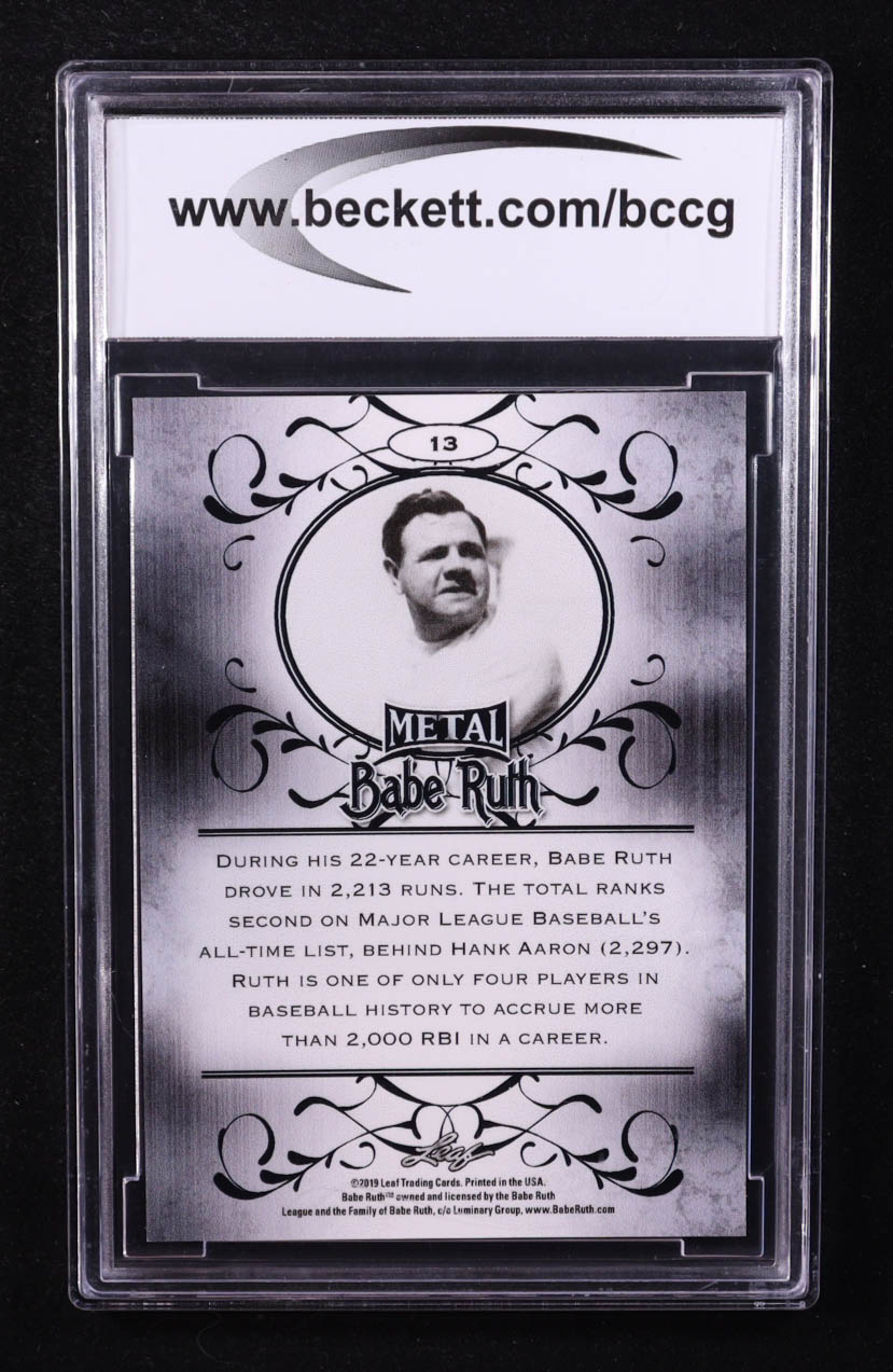 Babe Ruth 2019 Leaf Metal Babe Ruth Collection #13 (BCCG 10) at PristineAuction.com Babe Ruth 2019 Leaf Metal Babe Ruth Collection #13 (BCCG 10) at PristineAuction.com