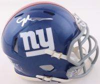 Malik Nabers Signed Giants Speed Mini Helmet (Fanatics) at PristineAuction.com