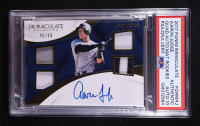 Aaron Judge 2017 Panini Immaculate Quad Auto Materials Rookies #QAM-AJ RC #96/99 (PSA | Autograph Graded PSA 10) at PristineAuction.com