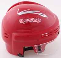 Lucas Raymond Signed Red Wings Mini Helmet (Fanatics) at PristineAuction.com