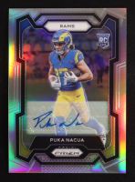 Puka Nacua 2023 Panini Prizm Autographs Prizms Silver #357 RC at PristineAuction.com