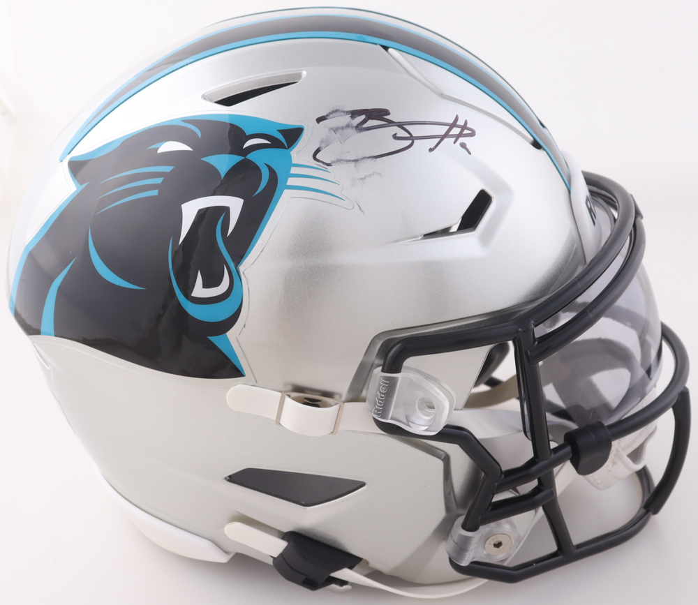 Bryce Young Signed Carolina Panthers Speed Flex Mid-Size Midi Helmet With Visor (Fanatics) at PristineAuction.com Bryce Young Signed Carolina Panthers Speed Flex Mid-Size Midi Helmet With Visor (Fanatics) at PristineAuction.com