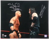 Undertaker & Stone Cold Steve Austin Signed WWE 16x20 Photo (Fanatics) at PristineAuction.com