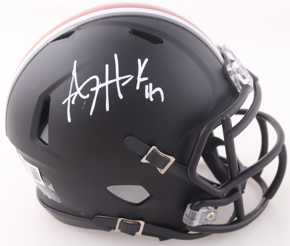 A. J. Hawk Signed Ohio State Buckeyes Speed Mini Helmet (Beckett) at PristineAuction.com A. J. Hawk Signed Ohio State Buckeyes Speed Mini Helmet (Beckett) at PristineAuction.com