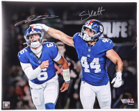 Jaxson Dart & Cam Skattebo Signed Giants 16x20 Photo (Fanatics) at PristineAuction.com