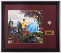 Thomas Kinkade "Cinderella" Custom Framed Print Display with Cinderella Pin at PristineAuction.com