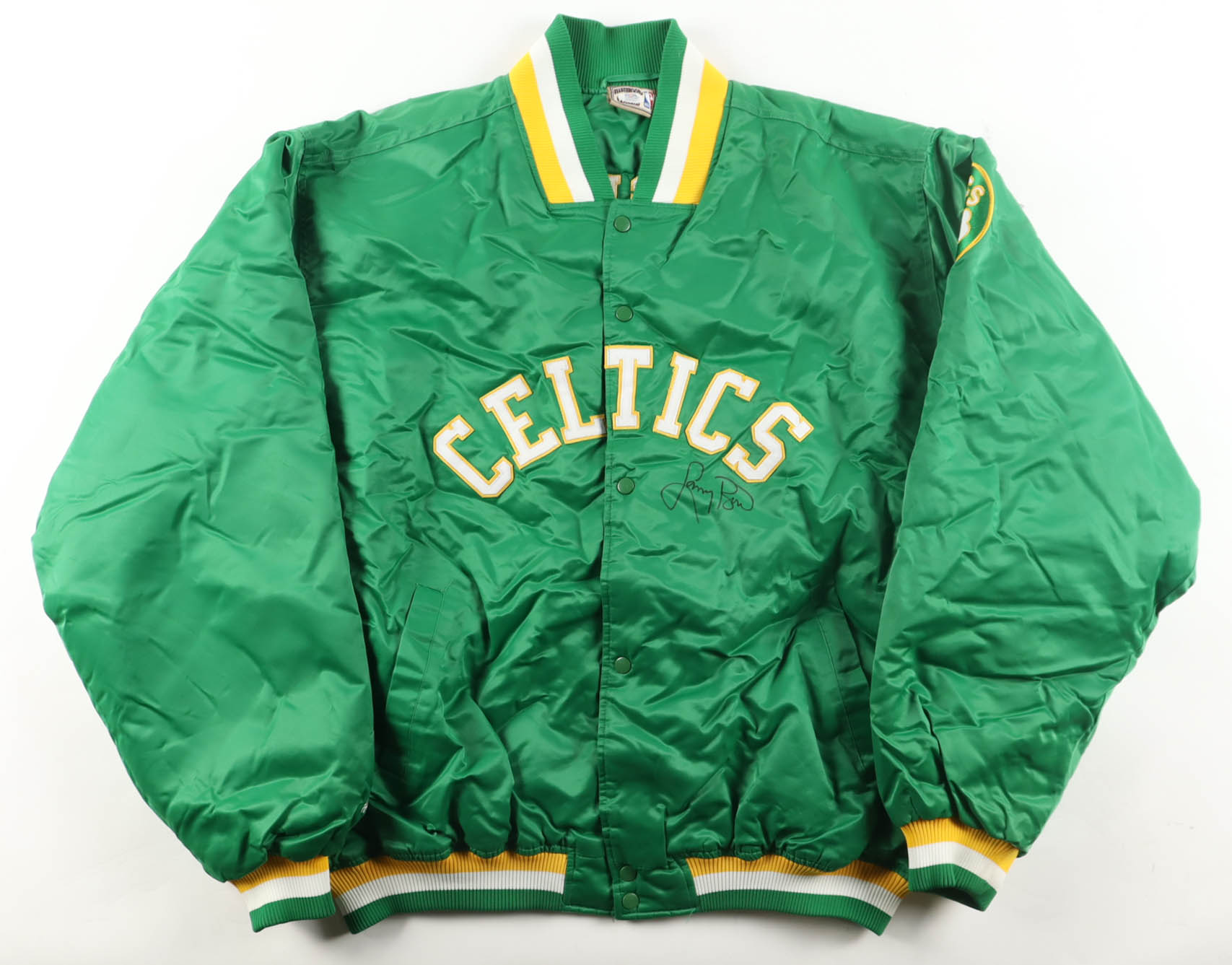Larry Bird Signed Celtics Warm-Up Jacket (PSA) at PristineAuction.com Larry Bird Signed Celtics Warm-Up Jacket (PSA) at PristineAuction.com