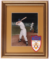 Mickey Mantle "The Rookie" Custom Framed Photo Display with 1951 Rookie Cloth Patch at PristineAuction.com