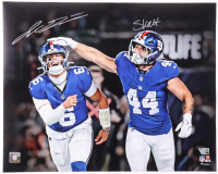 Jaxson Dart & Cam Skattebo Signed Giants 16x20 Photo (Fanatics) at PristineAuction.com