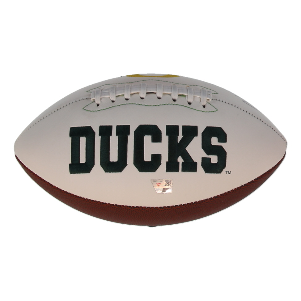 Justin Herbert Signed Oregon Ducks Logo Football (Fanatics) at PristineAuction.com Justin Herbert Signed Oregon Ducks Logo Football (Fanatics) at PristineAuction.com