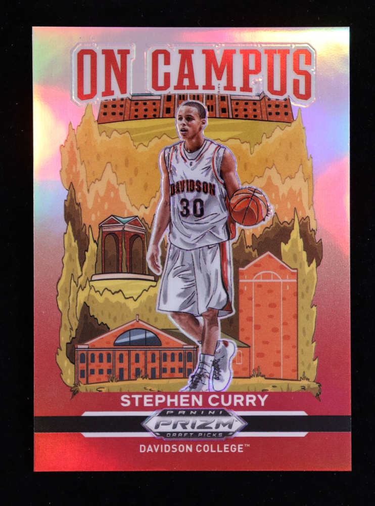 Stephen Curry 2021-22 Panini Prizm Draft Picks On Campus #14